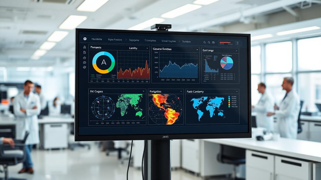 Staff reviewing automated monitoring dashboard