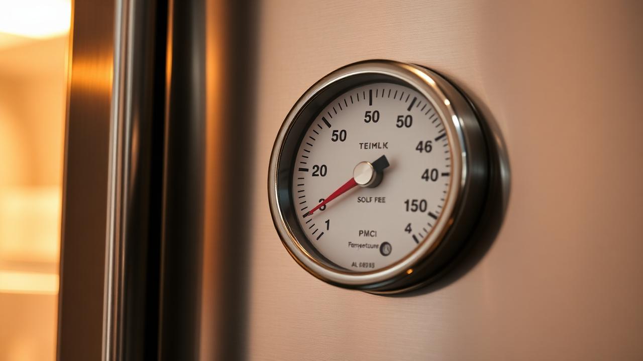 Food storage temperature dial
