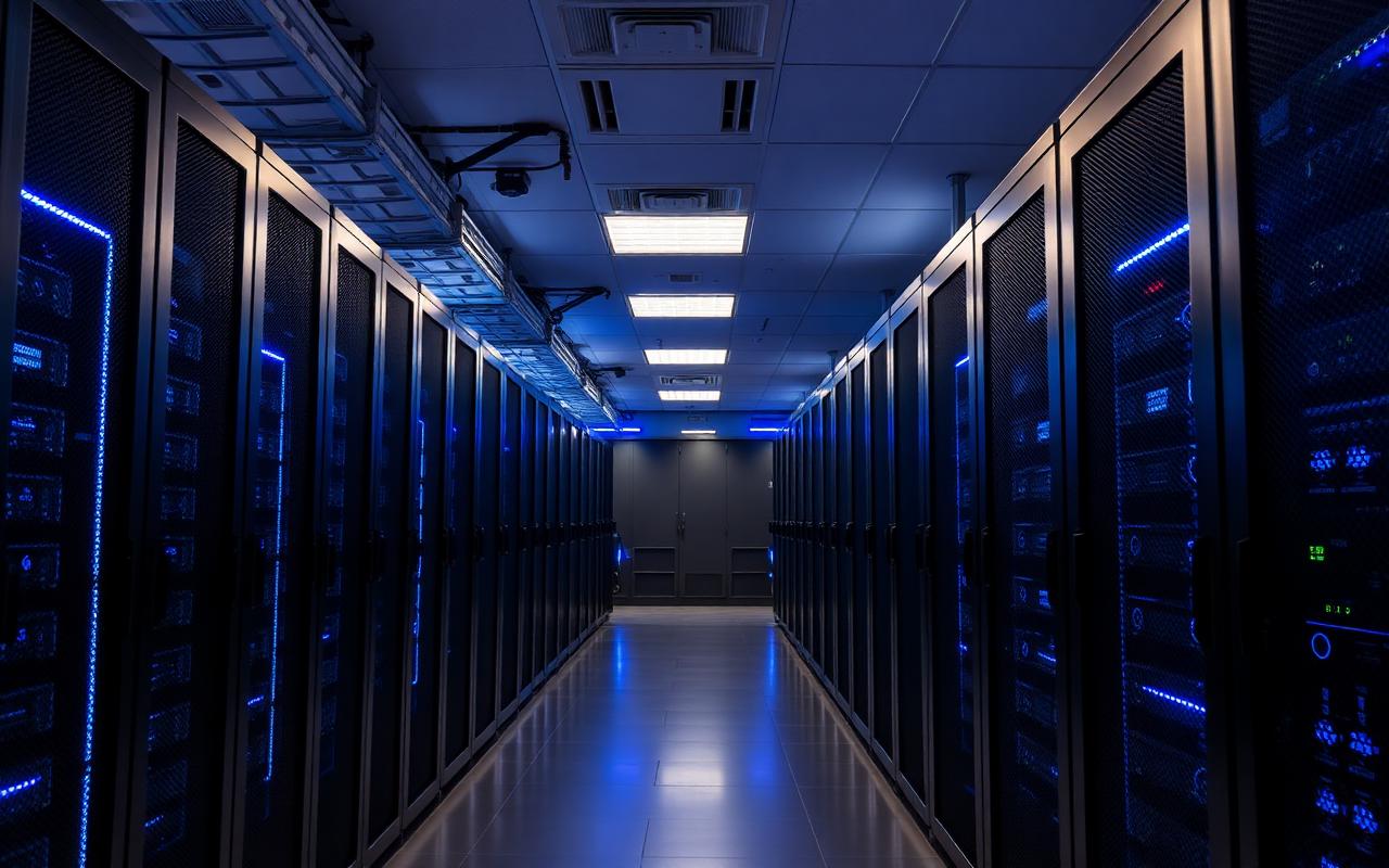 IT professional configuring a CORIS gateway in a server room