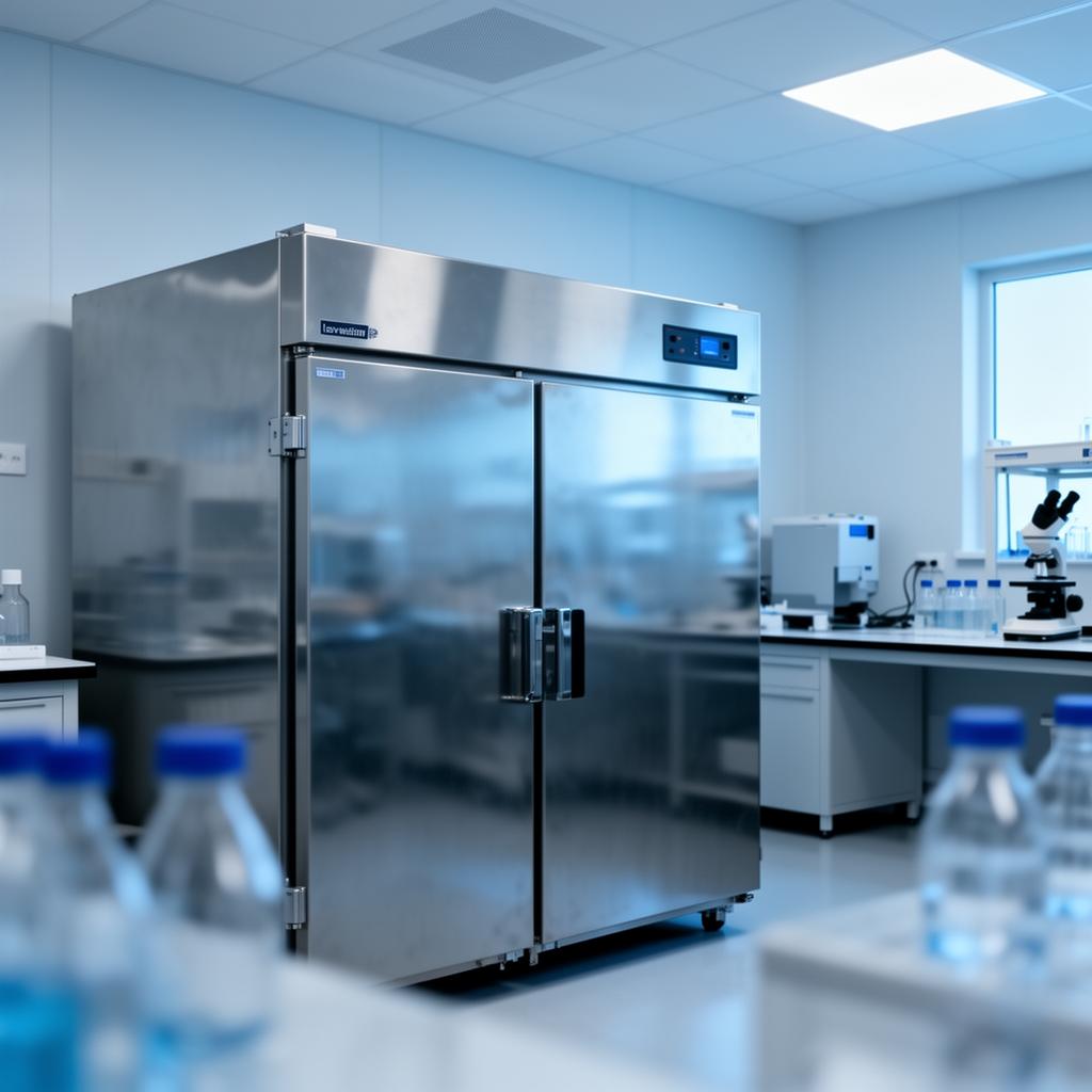 Laboratory freezer with calculator and cost breakdown