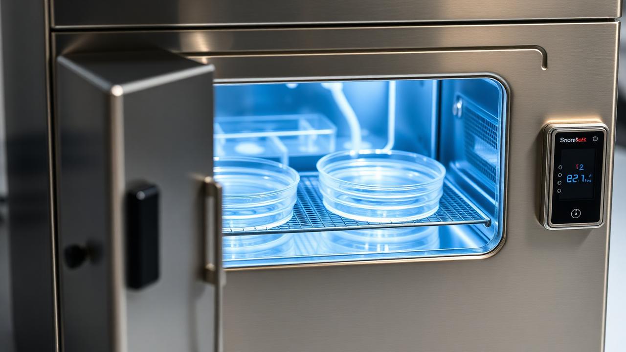 Laboratory incubator with monitoring probe